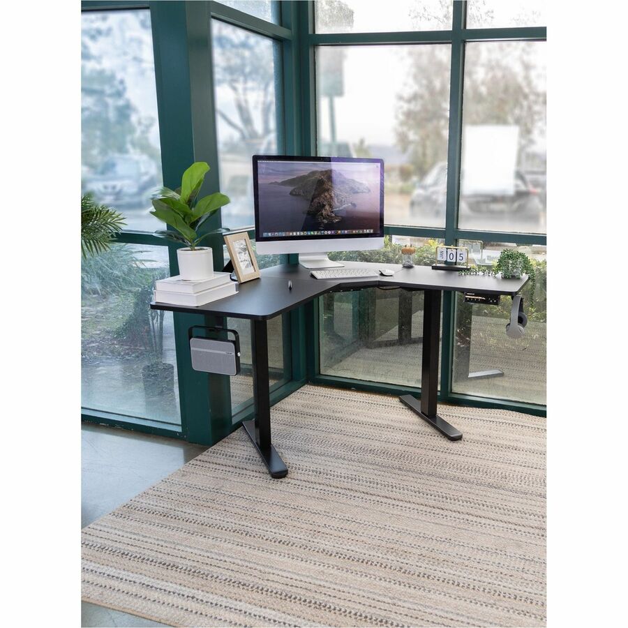 Mount-It! Height Adjustable Corner Sit-Stand Desk