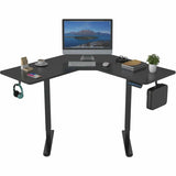 Mount-It! Height Adjustable Corner Sit-Stand Desk