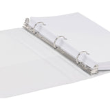 Samsill Economy Junior 1 Inch View 3 Ring Binder - White 6 Pack