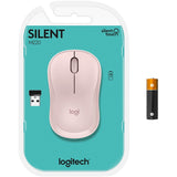 Logitech M220 SILENT Wireless Mouse, 2.4 GHz with USB Receiver, 1000 DPI Optical Tracking, 18-Month Battery, Ambidextrous, Compatible with PC, Mac, Laptop (Off-white)