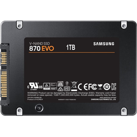 Samsung 870 EVO MZ-77E1T0E 1 TB Solid State Drive - 2.5" Internal - SATA (SATA/600)