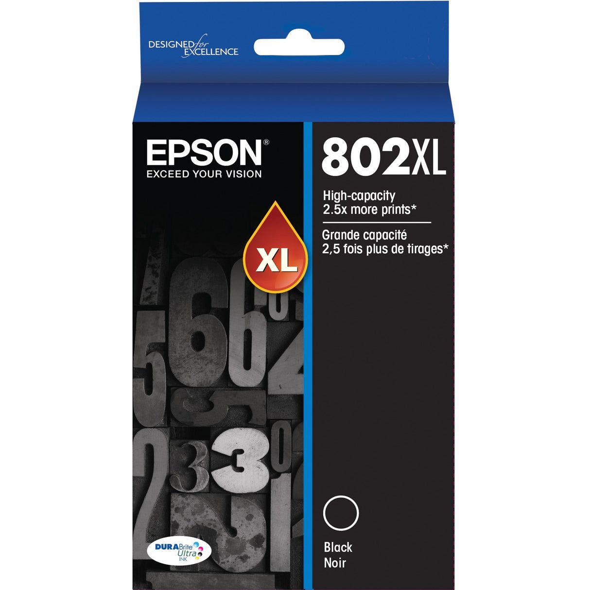 Epson DURABrite Ultra 802XL Original High Yield Inkjet Ink Cartridge - Black - 1 Pack