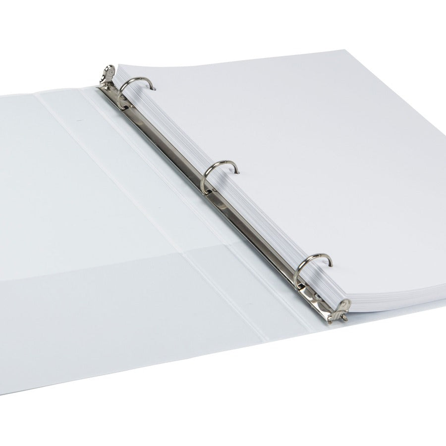 Samsill Plant-Based .5" View Binder, 3 Ring Binder, Round Ring, Customizable, White, 6 Pack (I08917)