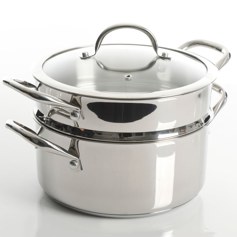 Gibson Devon 10 Piece Cookware Set, Stainless Steel