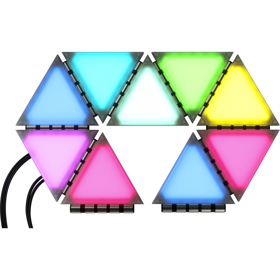 Corsair iCUE LC100 Case Accent Lighting Panels - Mini Triangle - 9x Tile Starter Kit