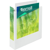 Samsill Plant-Based 2 Inch View Binder, 3 Ring Binder, Round Ring, Customizable, White, 4 Pack (I08967)