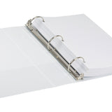 Samsill Plant-Based 2 Inch View Binder, 3 Ring Binder, Round Ring, Customizable, White, 4 Pack (I08967)