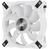 Corsair iCUE QL120 RGB 120mm PWM White Fan - Triple Fan Kit With Lighting Node CORE - 3 Pack