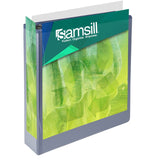 Samsill Plant-Based Durable 2 Inch 3 Ring Binders, Made in the USA, Fashion Clear View Binders, Up to 25% Plant-Based Plastic, Assorted, 4 Pack (MP46969)