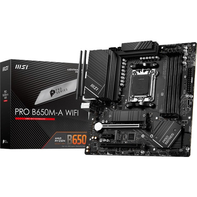 MSI B650M-A WIFI Desktop Motherboard - AMD B650 Chipset - Socket AM5 - Micro ATX