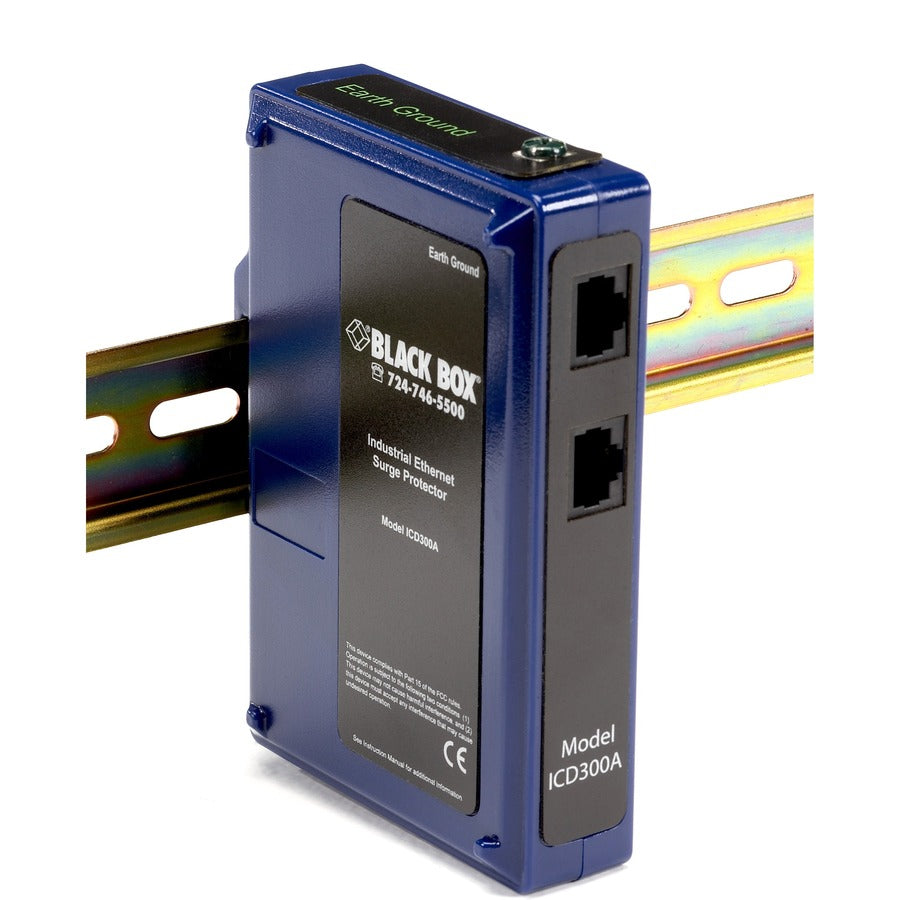 Black Box Industrial Ethernet Surge Protector, DIN Rail