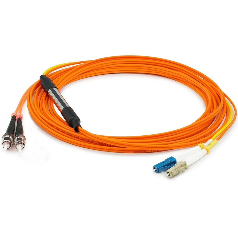 AddOn 2m LC (Male) to ST (Male) Orange OM2 & OS1 Duplex Fiber Mode Conditioning Cable