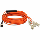 AddOn 10m MPO (Female) to 8xLC (Male) 8-Strand Orange OM1 Fiber Fanout Cable