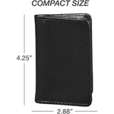 Samsill 81220 Regal Leather Business Card Holder, Case Holds 25 Business, Black (81220)