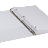 Samsill Plant-Based 1.5 Inch View Binder, 3 Ring Binder, Round Ring, Customizable, White, 4 Pack (I08957)