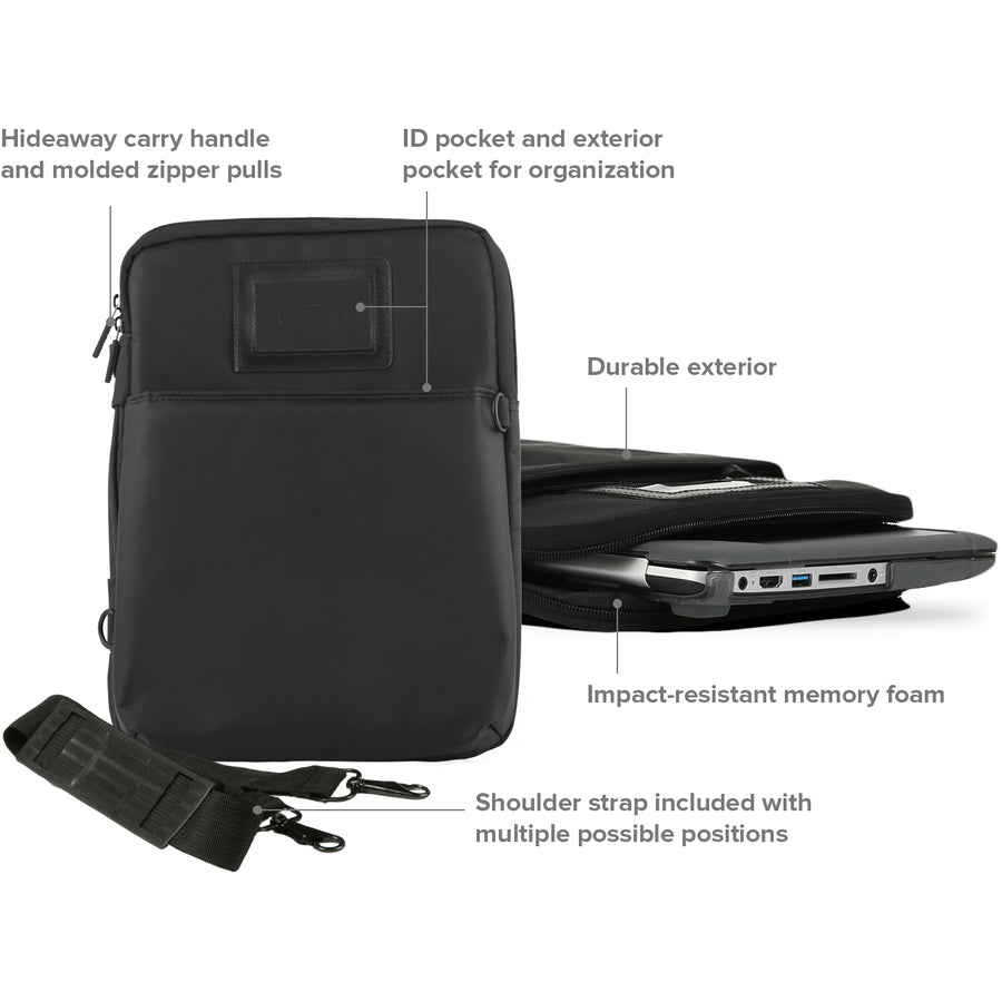 Max Cases Zip Sleeve 14" Case with Strap (Black)