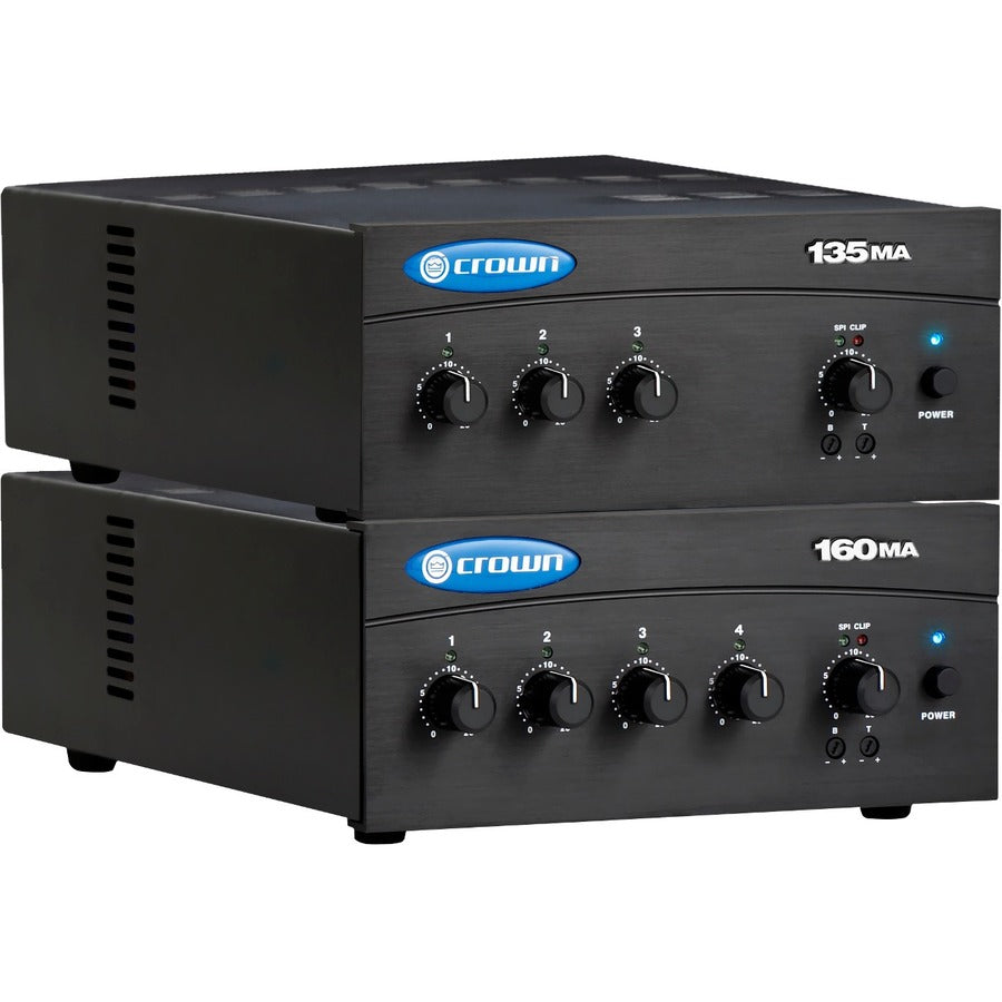 Crown 135MA Amplifier - 105 W RMS - 3 Channel - Black