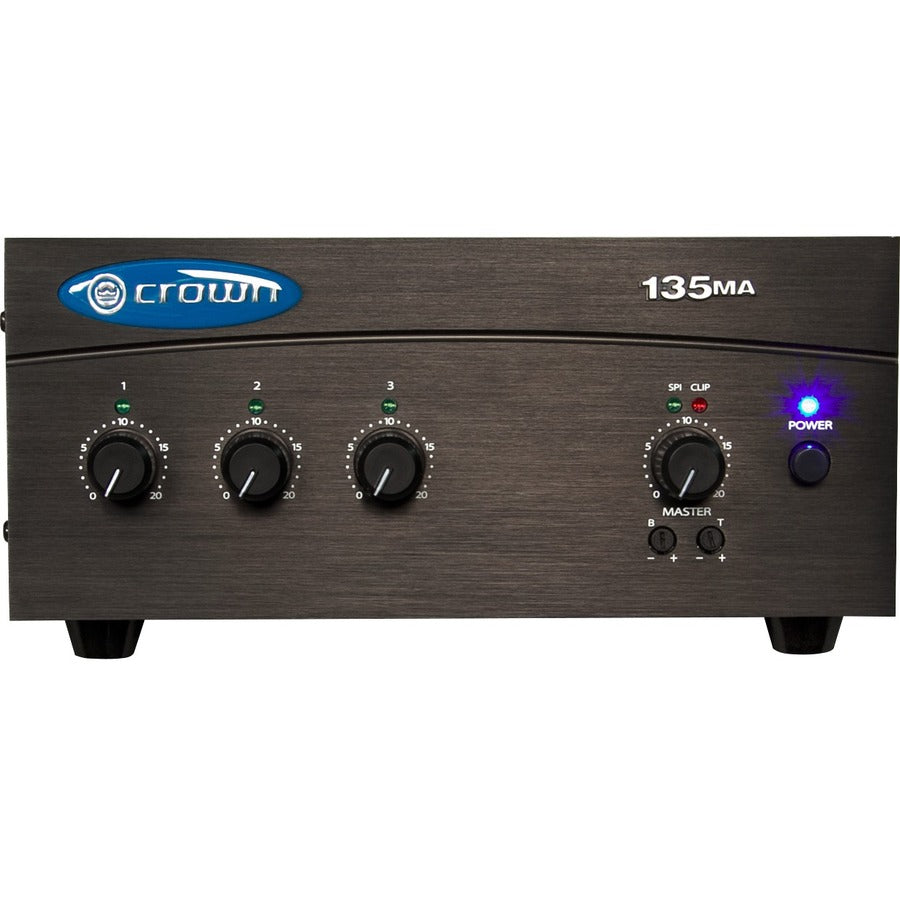 Crown 135MA Amplifier - 105 W RMS - 3 Channel - Black