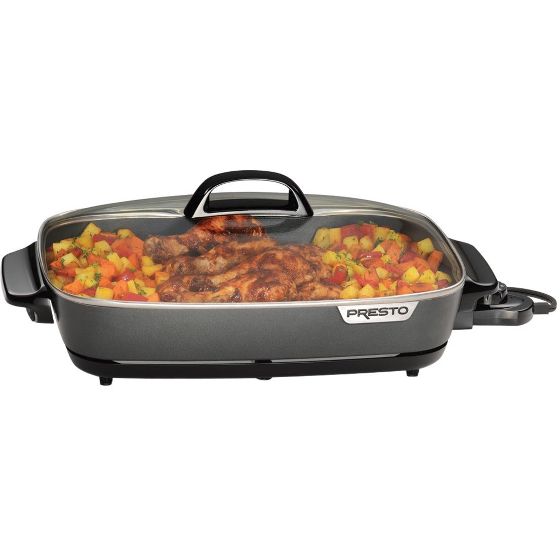 Presto 16-inch Electric Slimline Skillet with Glass Cover