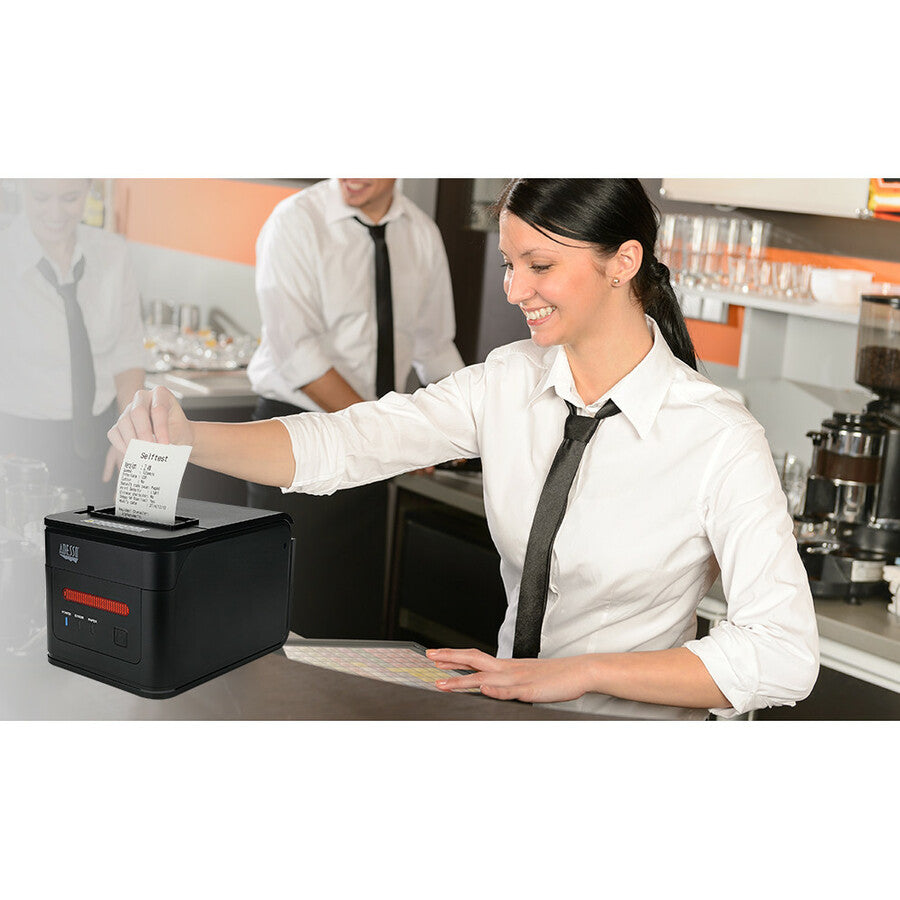 Adesso NuPrint NuPrint 310 Desktop Direct Thermal Printer - Monochrome - Receipt Print - USB - Serial - Black