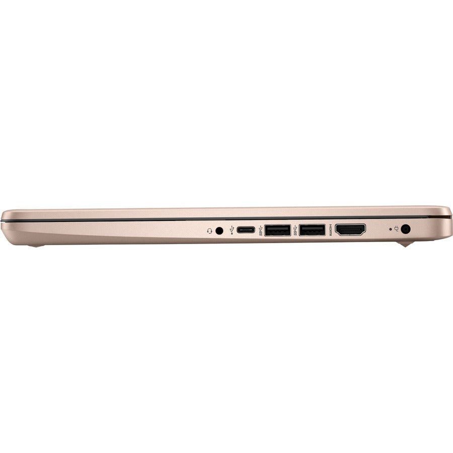 HP 14-dq0000 14-dq0030nr 14" Notebook - HD - 1366 x 768 - Intel Celeron N4020 Dual-core (2 Core) 1.10 GHz - 4 GB Total RAM - 64 GB Flash Memory - Pale Rose Gold, Natural Silver