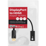 SIIG DisplayPort to HDMI Adapter 4K/30Hz