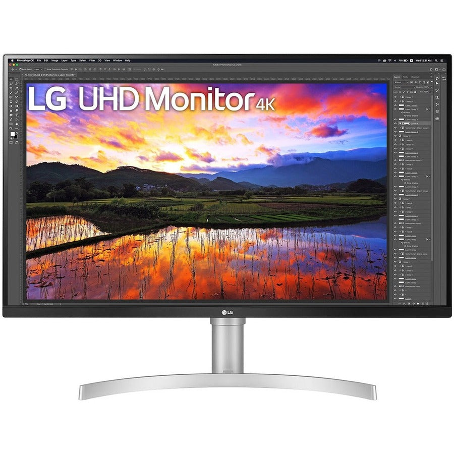 LG 32UN650-W 32" Class 4K UHD LCD Monitor - 16:9 - Black, Silver