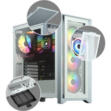 Corsair iCUE 4000X RGB Tempered Glass Mid-Tower ATX Case - White