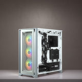 Corsair iCUE 4000X RGB Tempered Glass Mid-Tower ATX Case - White