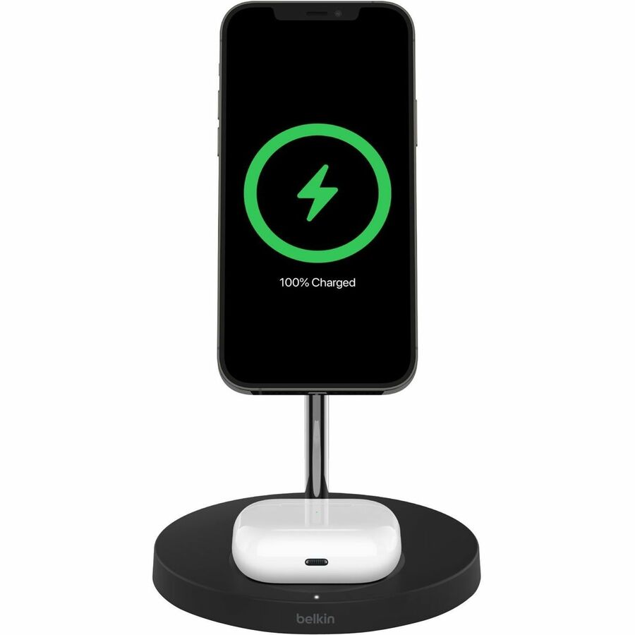 Belkin 2-in-1 Wireless Charger Stand with Official MagSafe Charging 15W