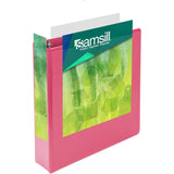 Samsill Plant-Based Durable 2 Inch 3 Ring Binders, Made in the USA, Fashion Clear View Binders, Up to 25% Plant-Based Plastic, Assorted 4 Pack (MP48669)