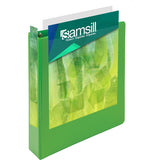 Samsill Plant-Based Durable 1.5 Inch 3 Ring Binders, Made in the USA, Fashion Clear View Binders, Up to 25% Plant-Based Plastic, Assorted, 4 Pack (MP48659)