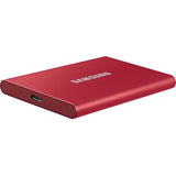 Samsung T7 MU-PC2T0R/AM 2 TB Portable Solid State Drive - External - PCI Express NVMe - Metallic Red