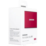 Samsung T7 MU-PC2T0R/AM 2 TB Portable Solid State Drive - External - PCI Express NVMe - Metallic Red