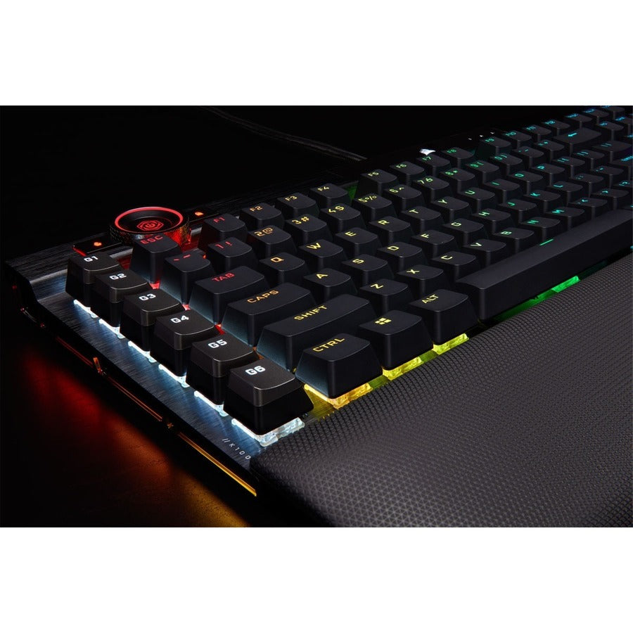 Corsair K100 RGB Mechanical Gaming Keyboard - CHERRY MX Speed - Black