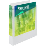 Samsill Plant-Based Durable 1.5 Inch 3 Ring Binders, Made in the USA, Fashion Clear View Binders, Up to 25% Plant-Based Plastic, Assorted, 4 Pack (MP46959)