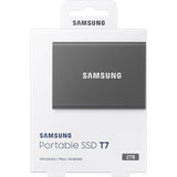 Samsung T7 MU-PC2T0T/AM 2 TB Portable Solid State Drive - External - PCI Express NVMe - Titan Gray