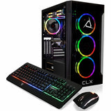 CLX SET Gaming Desktop - Liquid Cooled AMD Ryzen 9 7900X 4.7GHz 12-Core Processor, 32GB DDR5 Memory, GeForce RTX 4080 16GB GDDR6X Graphics, 1TB SSD, 4TB HDD, WiFi, Windows 11 Home 64-bit