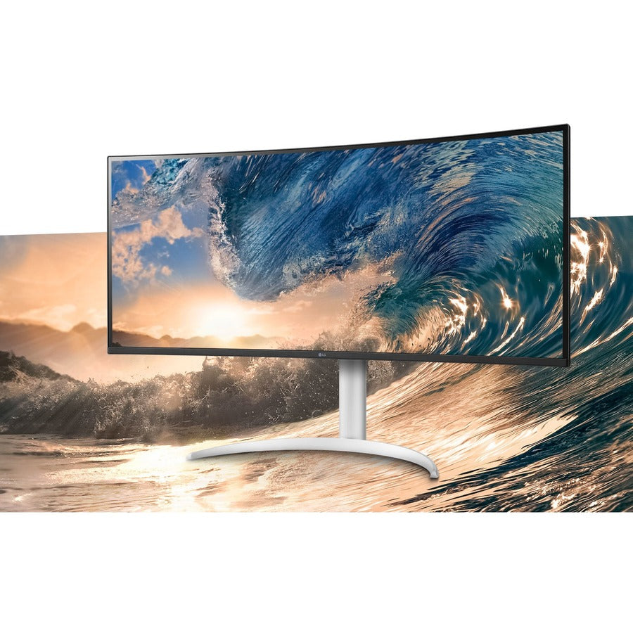 LG Ultrawide 38BP85C-W 38" Class UW-QHD+ Curved Screen Gaming LCD Monitor - 21:9 - Black, White, Silver