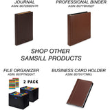 Samsill Two-Tone Padfolio, Resume Portfolio, Business Portfolio, with 8.5 x 11" Writing Pad, Brown and Dark Brown (71656)