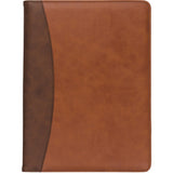 Samsill Two-Tone Padfolio, Resume Portfolio, Business Portfolio, with 8.5 x 11" Writing Pad, Brown and Dark Brown (71656)