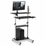 Mount-It! Height Adjustable Rolling Stand up Desk