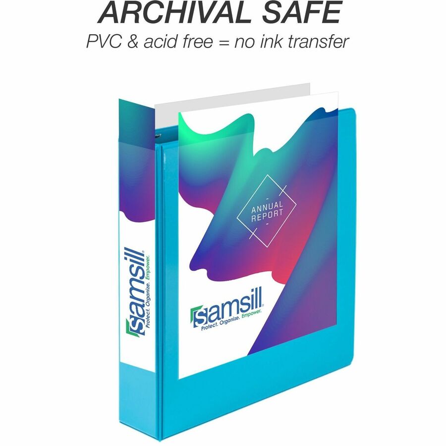 Samsill Durable 2 Inch Binder, Made in the USA, D Ring Customizable Clear View Binder, Fashion Assortment, 4 Pack, Each Holds 475Page (MP46469)