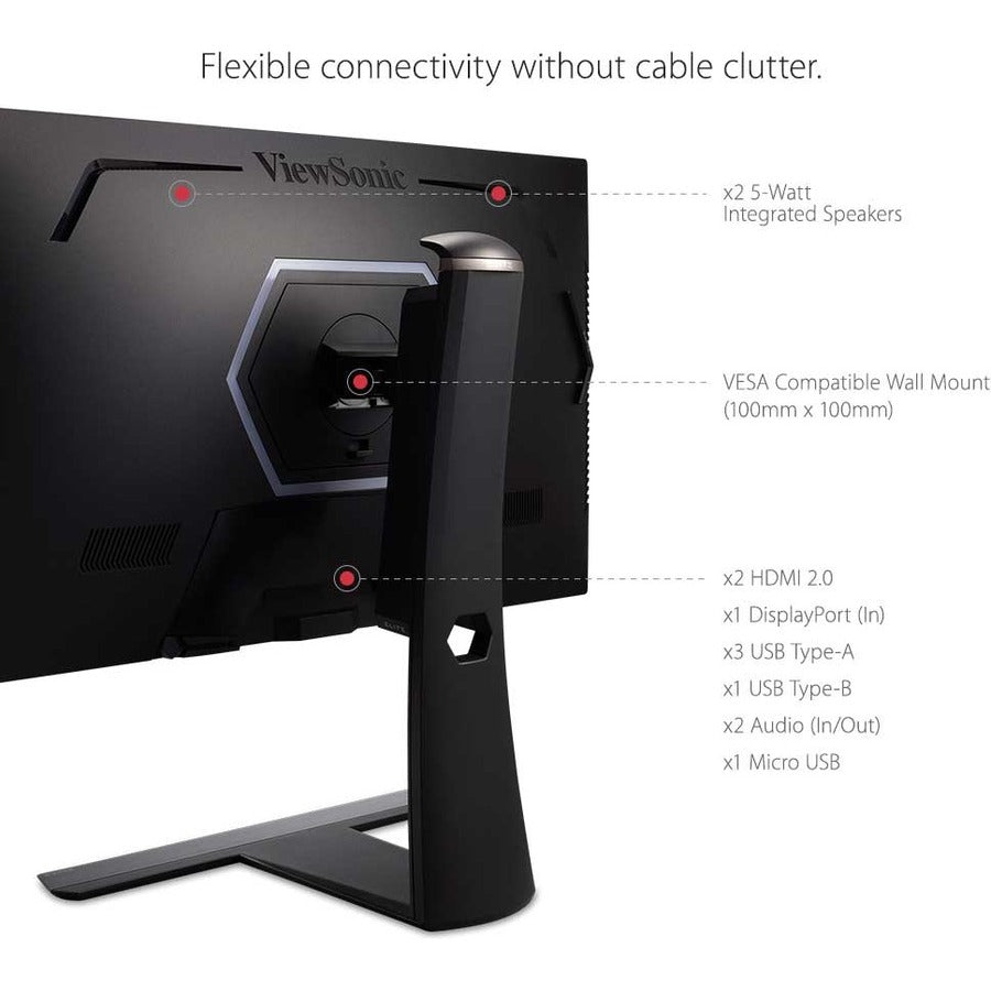 ViewSonic ELITE XG320Q 32 Inch 1440p 0.5ms 175Hz Gaming Monitor with GSYNC Compatible, HDR600, 99% AdobeRGB, HDMI, DisplayPort and Advanced Ergonomics for Esports