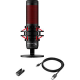 HyperX QuadCast Electret Condenser Microphone - Black, Red