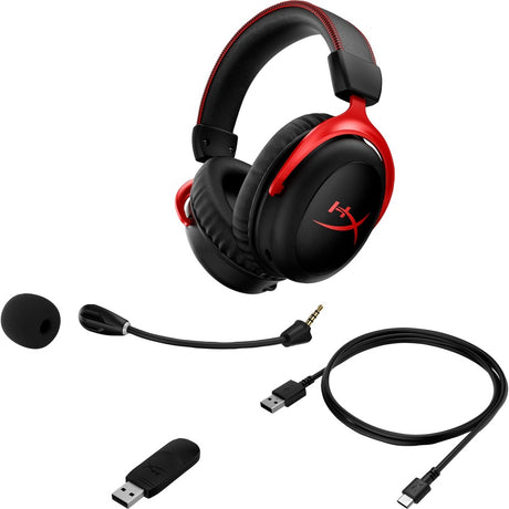 HyperX Cloud II Wireless - Gaming Headset (Black-Red)