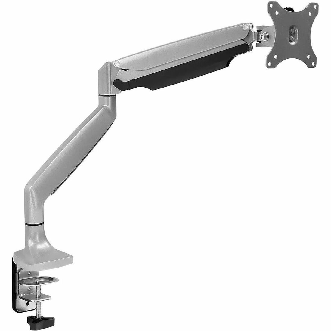 Mount-It! Mounting Arm for Monitor, LCD Display, LED Display - Silver - Landscape/Portrait