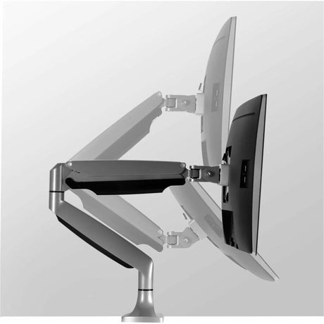 Mount-It! Mounting Arm for Monitor, LCD Display, LED Display - Silver - Landscape/Portrait