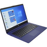 HP 14-dq0000 14-dq0010nr 14" Notebook - HD - 1366 x 768 - Intel Celeron N4020 Dual-core (2 Core) 1.10 GHz - 4 GB Total RAM - 64 GB Flash Memory - Indigo Blue