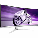 Philips 34M2C8600 34" Class UW-QHD Curved Screen Gaming OLED Monitor - 21:9 - Textured White